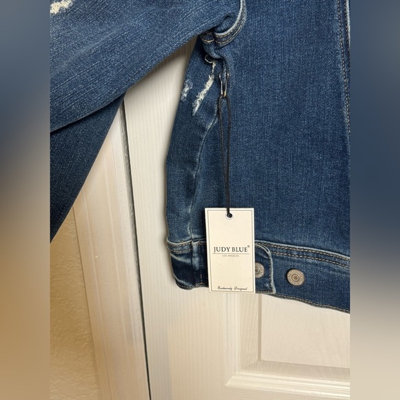 Judy Blue Distressed Indigo Jean Jacket - Picture 8 of 14